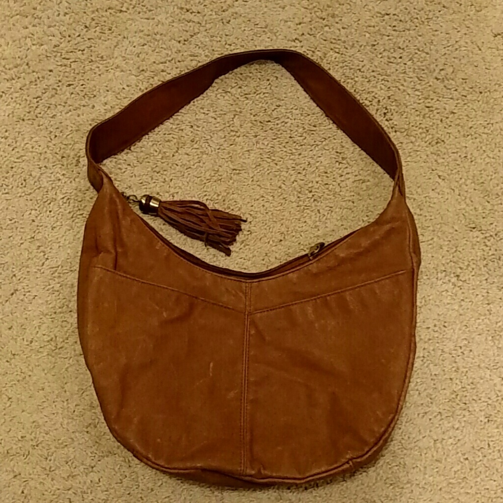 New leather tan bag